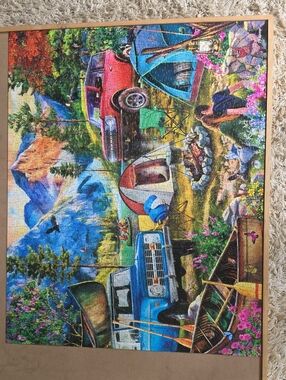 WHITE MOUNTAIN 1630 CAMPING TRIP 1,000 PIECE PUZZLE - COMPLETE